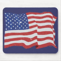 Vintageamerikanska flaggan Mousepad Mus Matta