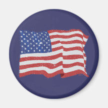 Vintageamerikanska flagganmagnet kylskåpsnagnet
