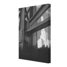 Vintagearkitektur stålsätter konstruktionsskyscrap canvasduk med gallerikvalitet 
