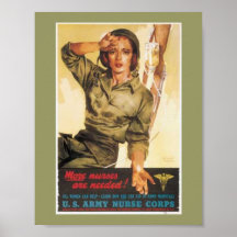 Vintagearmésjuksköterska Affisch