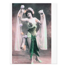 *Vintageblomma Dancer* Skräddarsydda Inbjudan