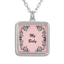 VINTAGEBLOMMIGT min bebisrosapedant Halsband