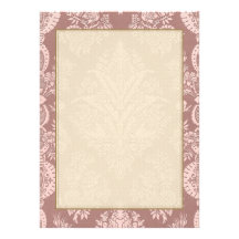 Vintageblommigt på rosig beige kort för inbjudningar