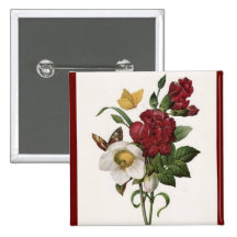 Vintageblommigtkonst Knappar