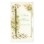 Vintageblommigtvisitkort