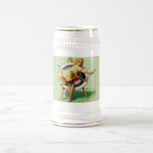 VintageBullseyeöl Stein Kaffe Koppar