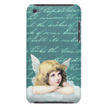 Vintagecherubängel på ett moln iPod touch Case-Mate fodral