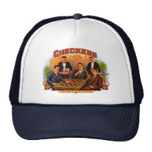 Vintagecigarretikett; Checkerscigarrer Keps