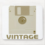 Vintagediskettbrunt Mousepad Musmatta
