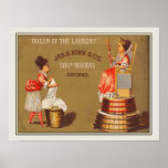 Vintagedrottning av tvätteritvålannonsen posters