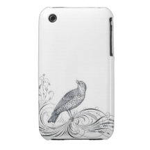 Vintagefågelfodral iPhone 3 Case-Mate Fodral