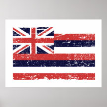VINTAGEFLAGGA AV HAWAII AFFISCHER