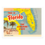 VintageFlorida karta Vykort