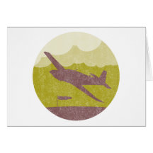 Vintageflygplan Hälsningskort
