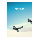 Vintageflygplan Skräddarsydda Inbjudan