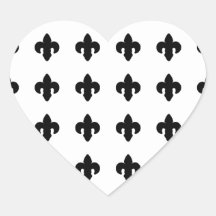 Vintagegåvor för flickor: Svart Fleur de Lis Klistermärken