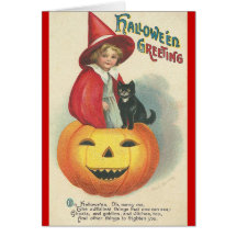 VintageHalloween hälsning Hälsningskort