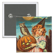 VintageHalloween häxa Pins