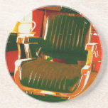 Vintagehårsalong Underlägg För Glas