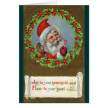 Vintagehelgdagjul Santa Hälsnings Kort