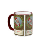 Vintagehelgdagjul Santa Kaffe Koppar