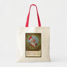 Vintagehelgdagjul Santa Tygkasse