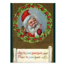 Vintagehelgdagjul Santa Vykort