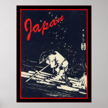 Vintagejapanen reser trycket posters