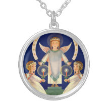 Vintagejul, skandinavisk Sanktt Lucia änglar Halsband