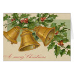 Vintagejulguld Klockor & djupfryst Holly. Kort