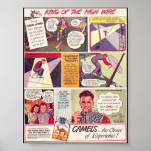 Vintagekamelcigarett som annonserar 1948 affisch