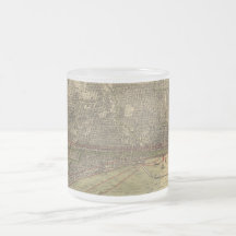 Vintagekarta av Chicago (1892) Mugg