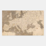 Vintagekarta av Europa (1804) Retangel Klistermärken