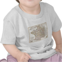 Vintagekarta av frankriken (1850) t-shirt