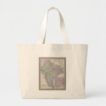 Vintagekarta av Indien (1853) Tote Bags