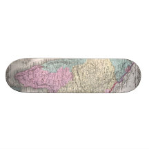 Vintagekarta av Indien (1855) Skateboards