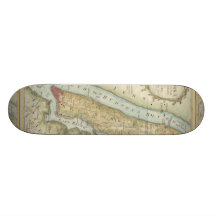 Vintagekarta av New York City (1869) Anpassningsbara Skateboard