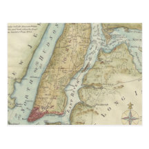 Vintagekarta av New York City (1869) Vykort