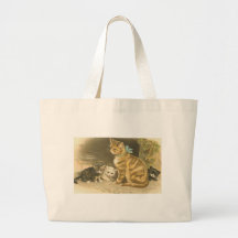 Vintagekatter Tote Bags