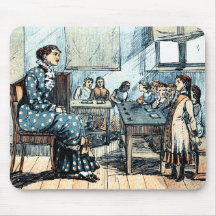 Vintageklassrumplats. Läraredaggåva Mousepad Mus Mattor