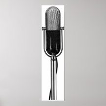 Vintagemikrofon Affisch