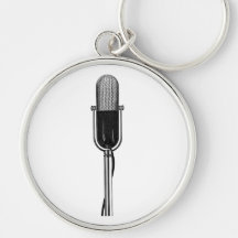 Vintagemikrofon Nyckel Ringar