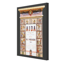 Vintagemusik, egyptisk Aida opera av Verdi Kanvastryck