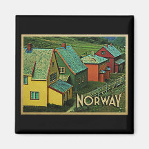 Vintagenorge Magnet För Kylskåp