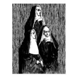 Vintagenunnaillustration Vykort
