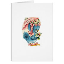 Vintagepåskkort Blubird