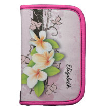 Vintageplumeria/frangipani- och murgrönarosafolio personlig almanackor