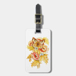 Vintageryssblommigt Bagage Etiketter
