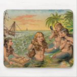 Vintagesjöjungfruar Mousepad Musmatta