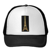 VintageSteampunk franskt chic Paris Eiffel torn Trucker Keps